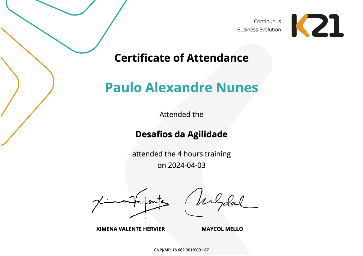 Certificado K21